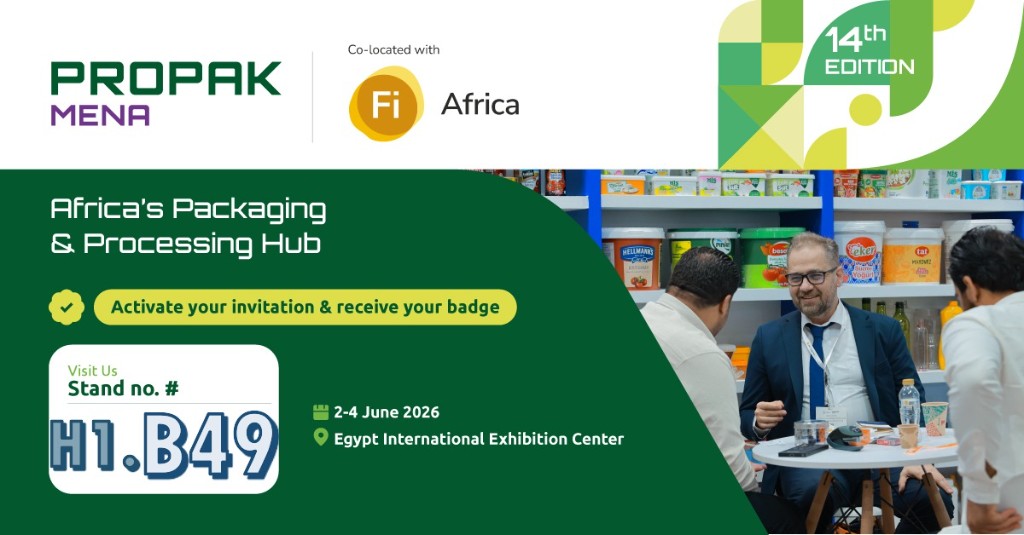 PROPAK MENA 2026 — 2–4 June 2026, Egypt International Exhibition Center, stand H1.B49